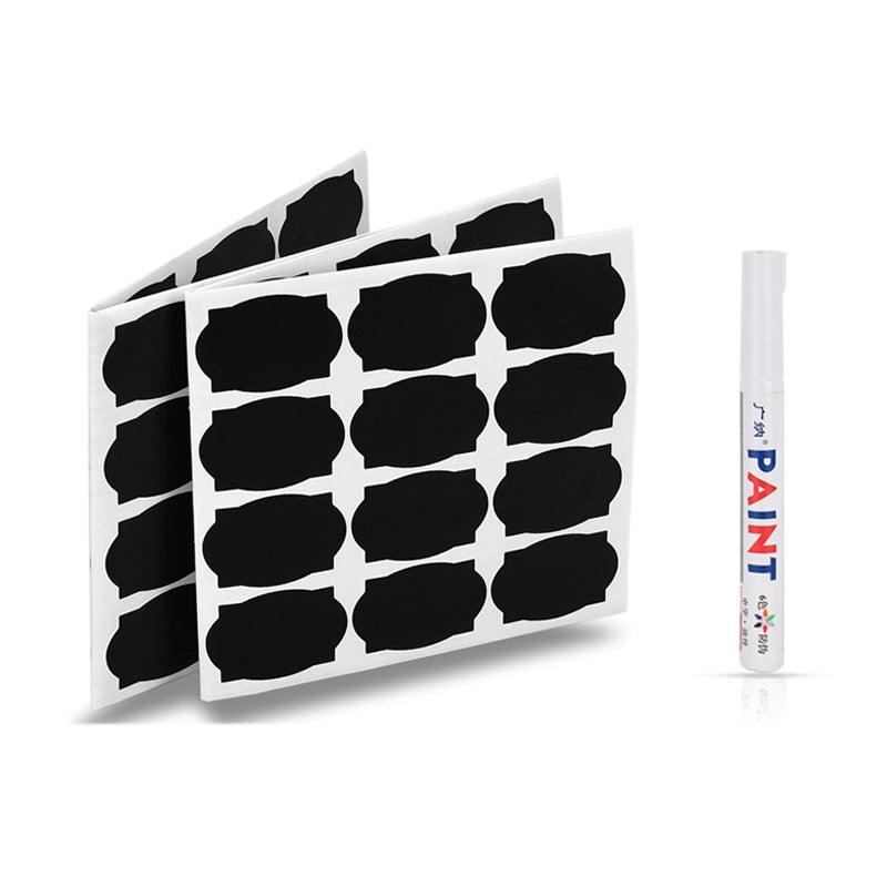 חבילת 100 מדבקות תיוג לצנצנות עם עט | ג'סטה שופ | Jesta Shop