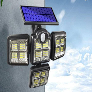 פרוז'קטור LED סולארי 4 ראשים עם חיישן תנועה | ג'סטה שופ | Jesta Shop