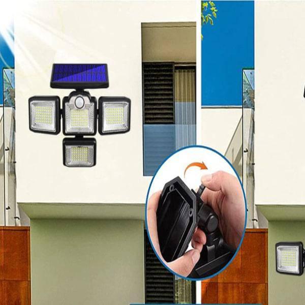 פרוז'קטור LED סולארי 4 ראשים עם חיישן תנועה | ג'סטה שופ | Jesta Shop