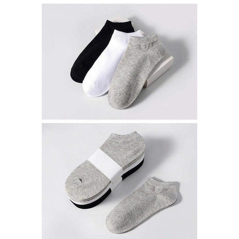 5 זוגות גרבי ספורט נושמות בגובה קרסול בצבע אחיד | ג'סטה שופ | Jesta Shop