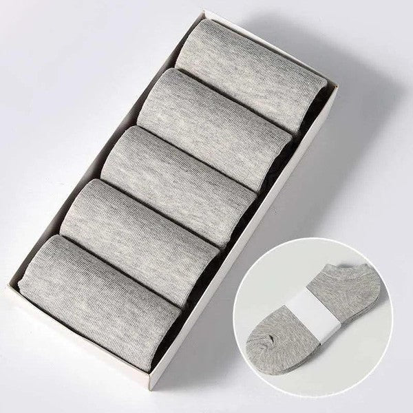 5 זוגות גרבי ספורט נושמות בגובה קרסול בצבע אחיד | ג'סטה שופ | Jesta Shop