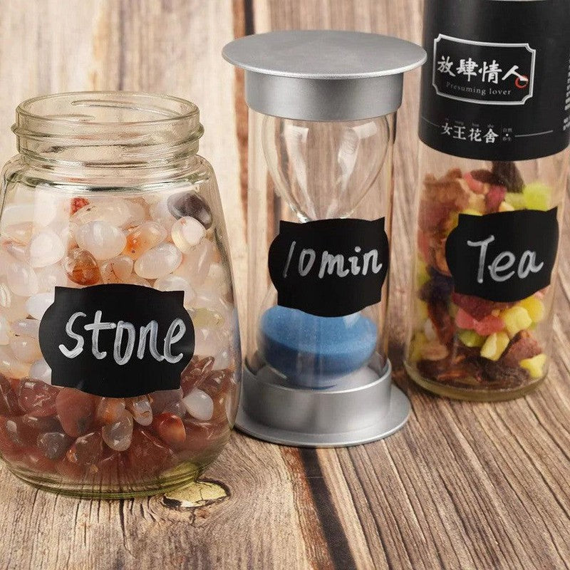 חבילת 100 מדבקות תיוג לצנצנות עם עט | ג'סטה שופ | Jesta Shop