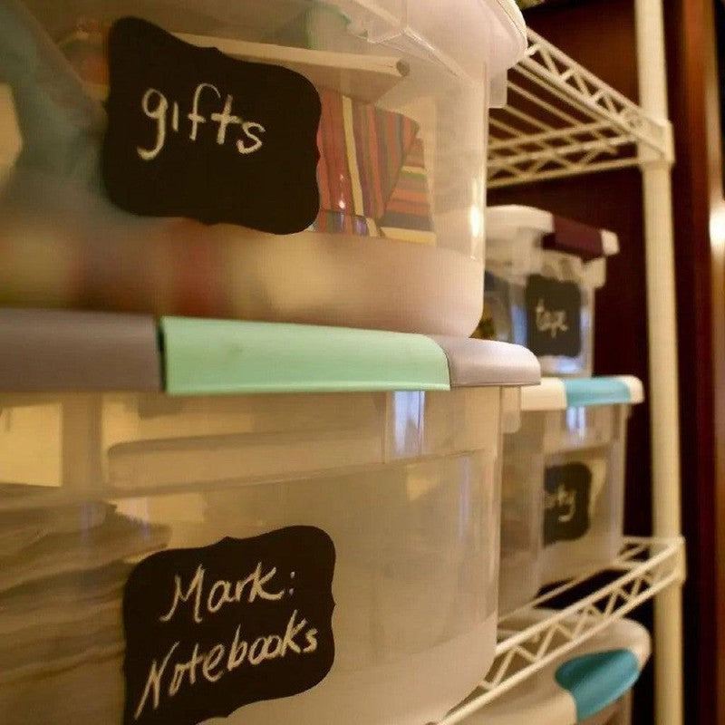 חבילת 100 מדבקות תיוג לצנצנות עם עט | ג'סטה שופ | Jesta Shop