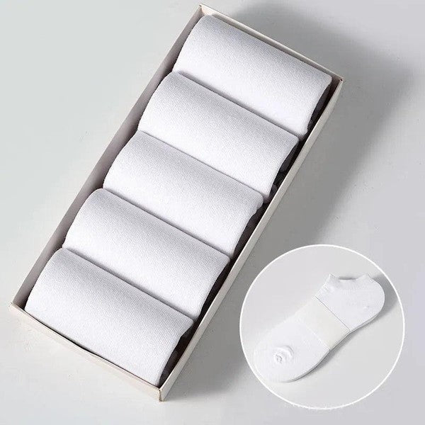 5 זוגות גרבי ספורט נושמות בגובה קרסול בצבע אחיד | ג'סטה שופ | Jesta Shop