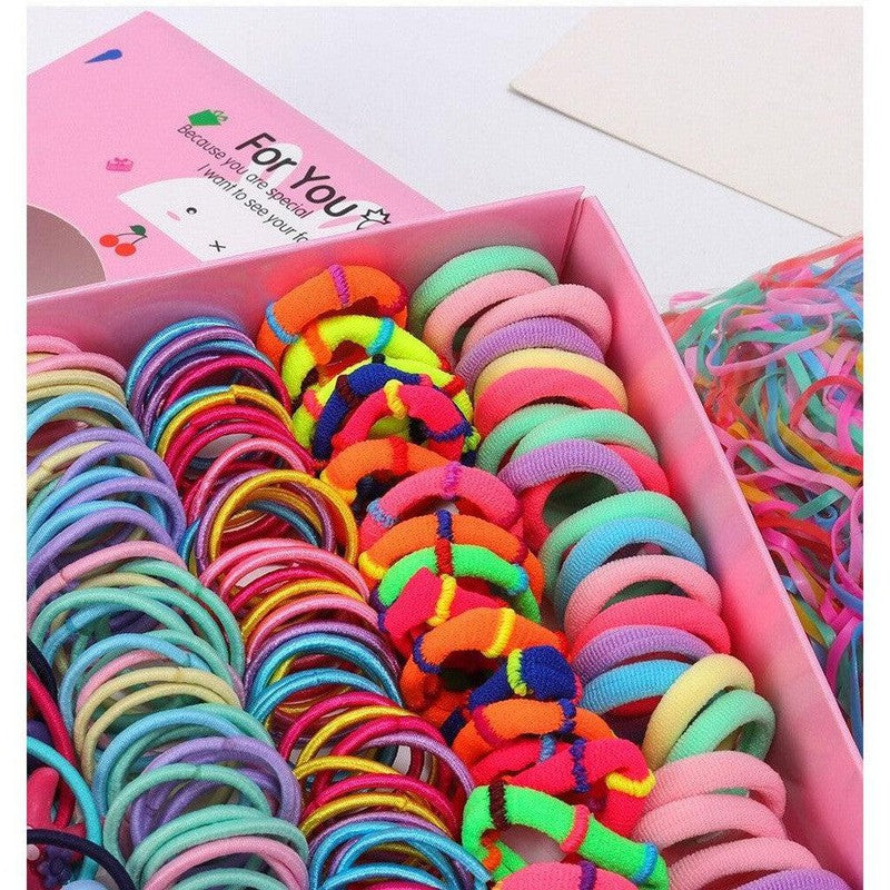 חבילת 1100 גומיות צבעוניות לשיער | ג'סטה שופ | Jesta Shop