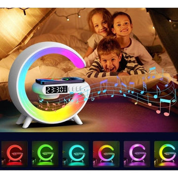 מטען מהיר אלחוטי משולב רמקול ושעון דיגיטלי 3 ב 1 | ג'סטה שופ | Jesta Shop