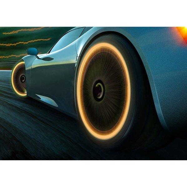 חבילת 4 תוספי ניאון זוהרים בחושך לגלגל של כלי רכב | ג'סטה שופ | Jesta Shop