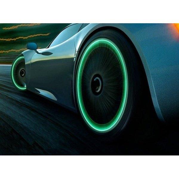 חבילת 4 תוספי ניאון זוהרים בחושך לגלגל של כלי רכב | ג'סטה שופ | Jesta Shop