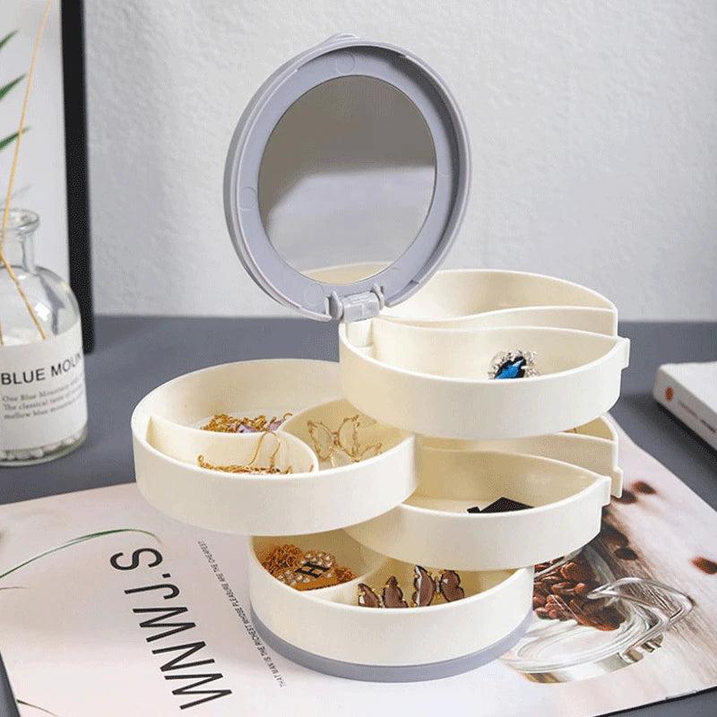 קופסת אחסון תכשיטים מסתובבת 4 קומות | ג'סטה שופ | Jesta Shop