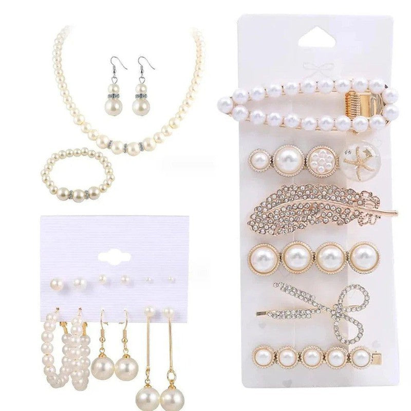 סט תכשיטי פנינים מעוצב לאישה | ג'סטה שופ | Jesta Shop