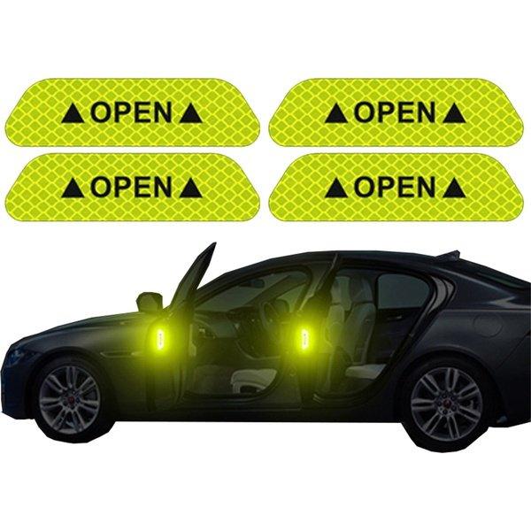 חבילת 4 מדבקות זוהרות לדלתות הרכב | ג'סטה שופ | Jesta Shop