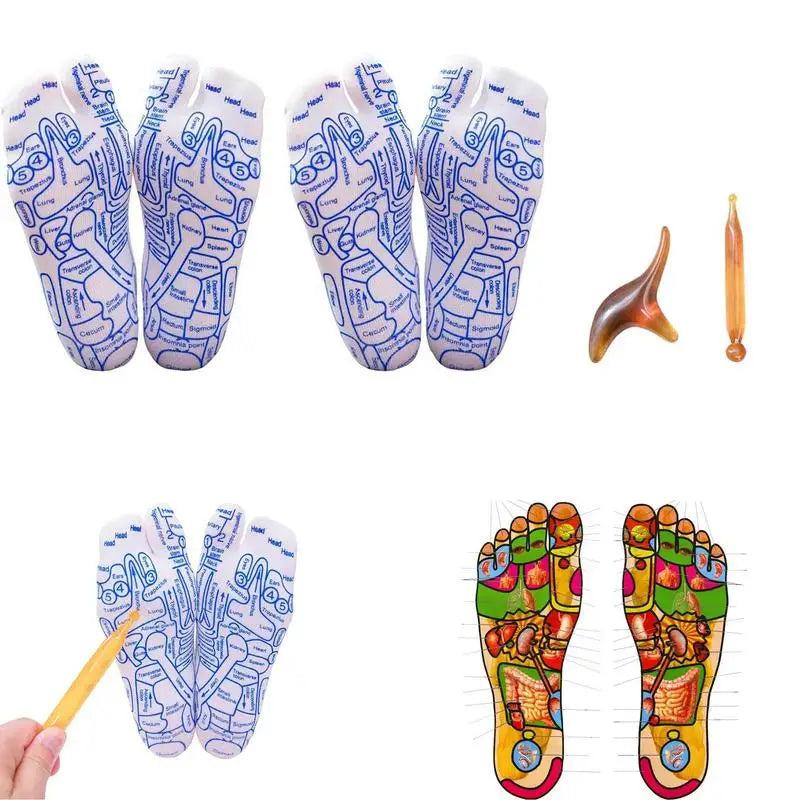 זוג גרבי רפלקסולוגיה עם נקודת דיקור וכלי עיסוי | ג'סטה שופ | Jesta Shop