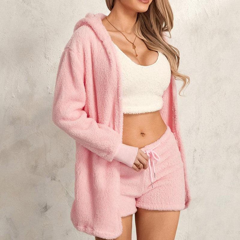 סט פיג'מת קטיפה רכה לנשים 3 חלקים | ג'סטה שופ | Jesta Shop