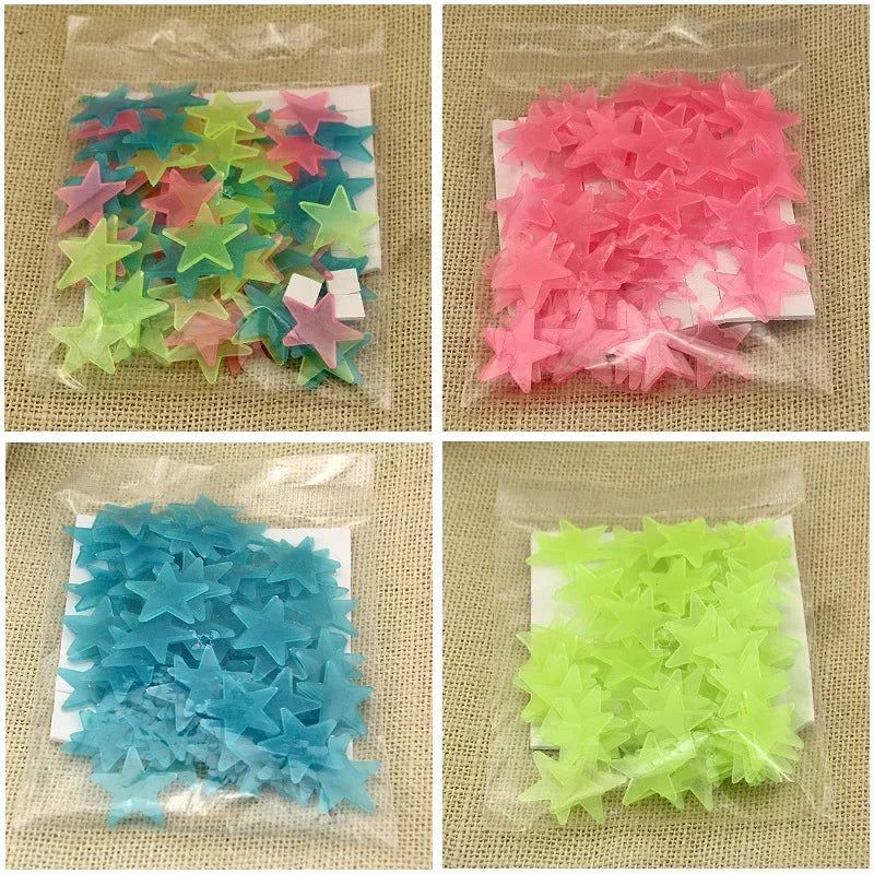 חבילת 100 כוכבים נדבקים זוהרים בחושך | ג'סטה שופ | Jesta Shop