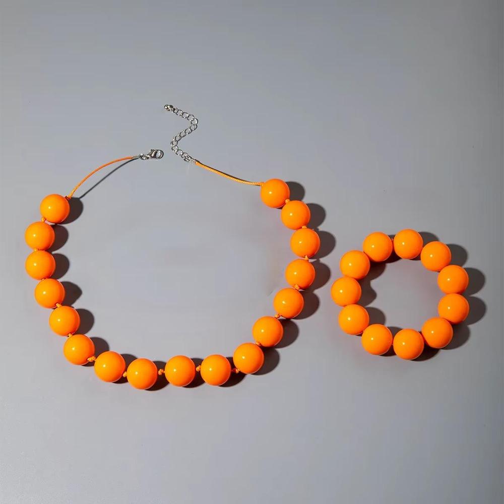 סט צמיד שרשרת חרוזי שרף לנשים | ג'סטה שופ | Jesta Shop