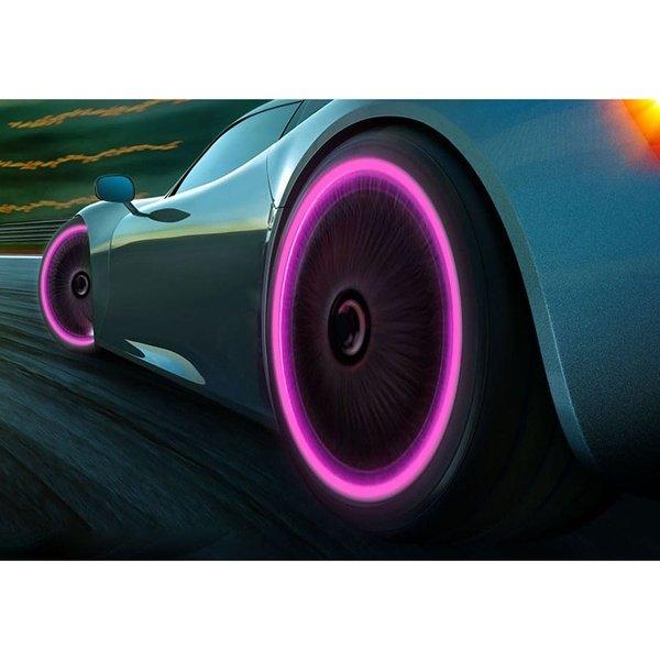 חבילת 4 תוספי ניאון זוהרים בחושך לגלגל של כלי רכב | ג'סטה שופ | Jesta Shop