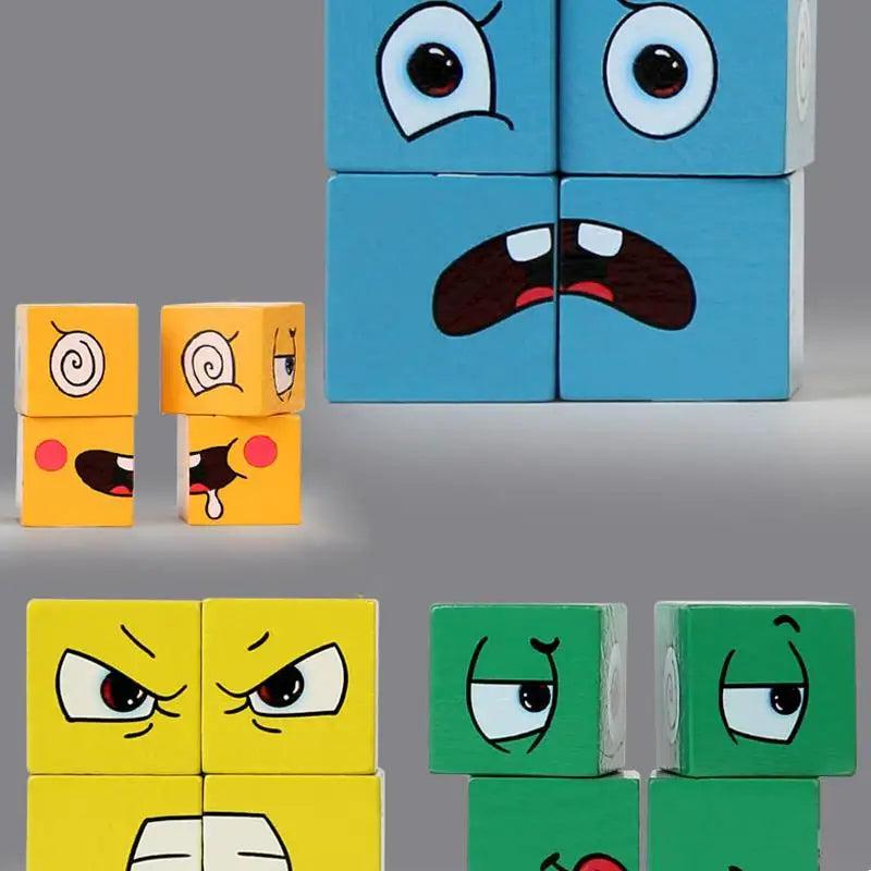 צעצוע מונטסורי קוביות הבעות פנים | ג'סטה שופ | Jesta Shop