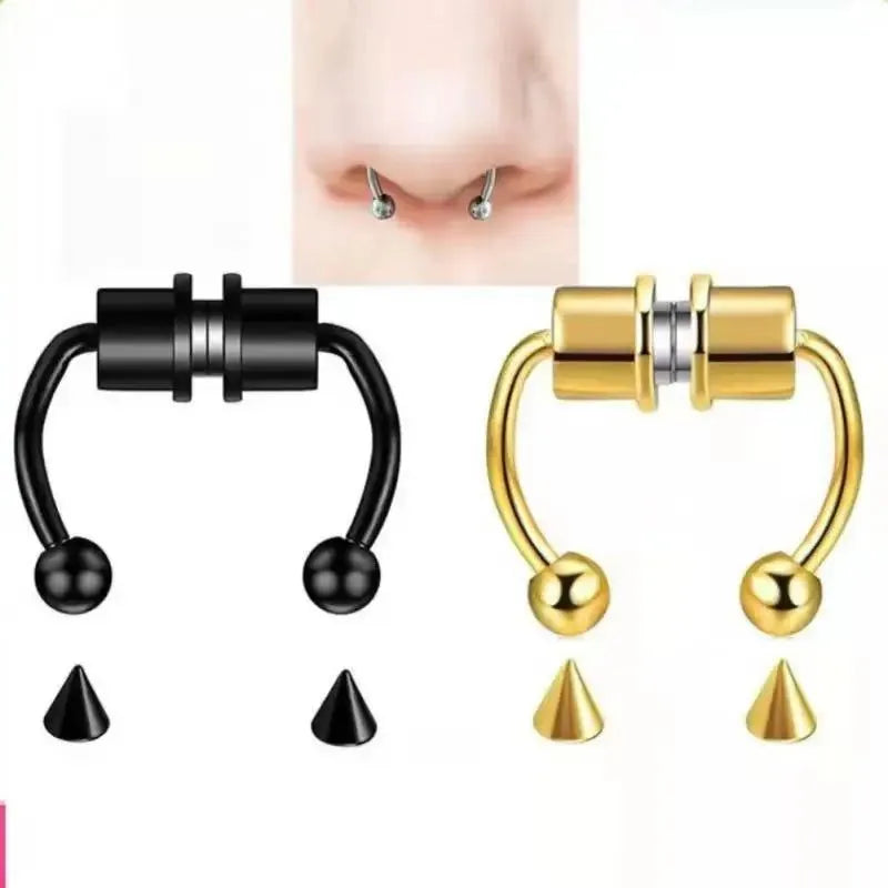 5 יחידות עגילי פירסינג מגנטי לאף | ג'סטה שופ | Jesta Shop