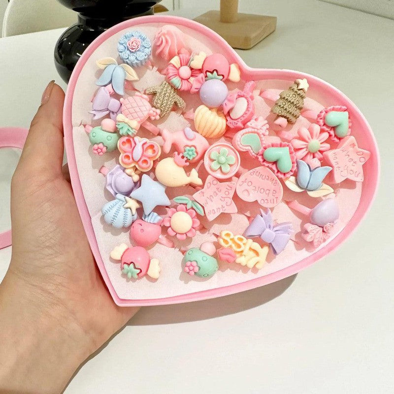 סט 36 טבעות פלסטיק צבעוניות לילדות | ג'סטה שופ | Jesta Shop