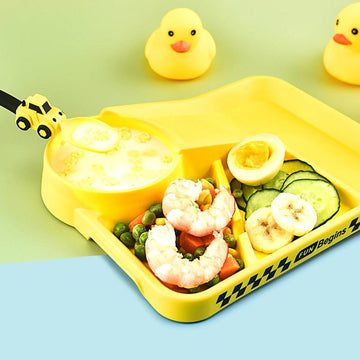 סט סכו"ם וצלחת לילדים בסגנון מסלול מרוצים | ג'סטה שופ | Jesta Shop