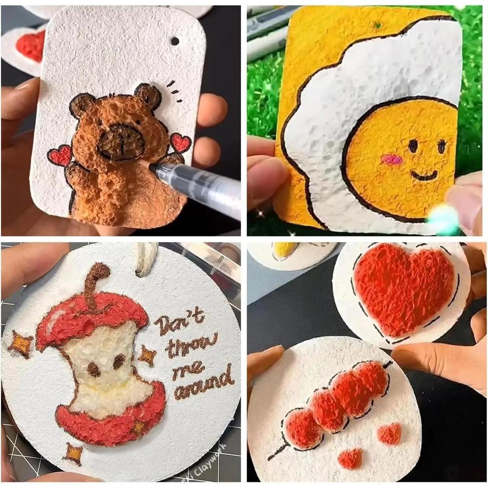 חבילת 10 דפי ציור תלת מימדיים מתנפחים בצבעי מים | ג'סטה שופ | Jesta Shop