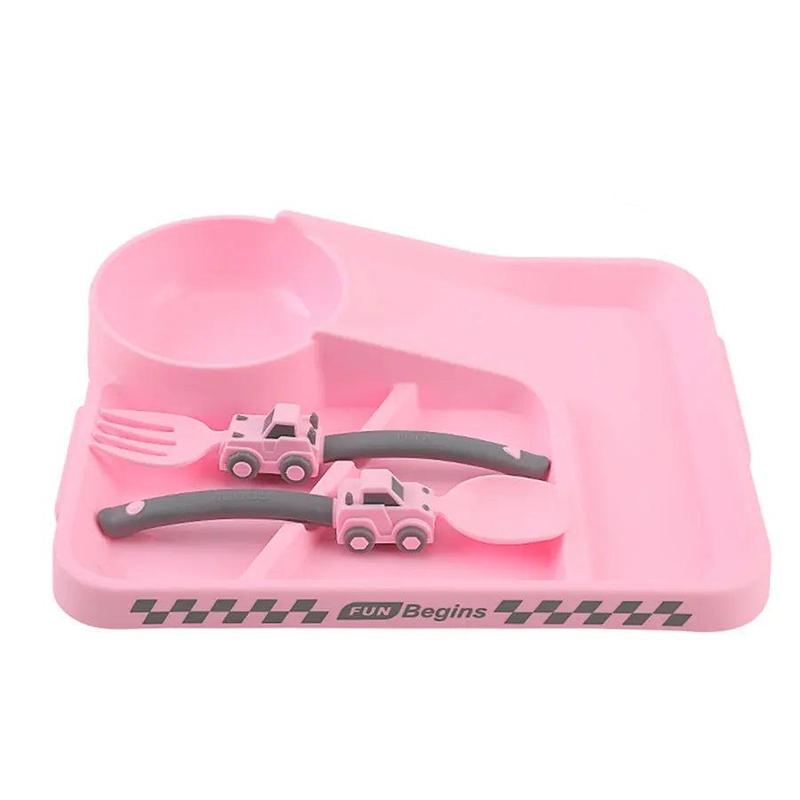 סט סכו"ם וצלחת לילדים בסגנון מסלול מרוצים | ג'סטה שופ | Jesta Shop