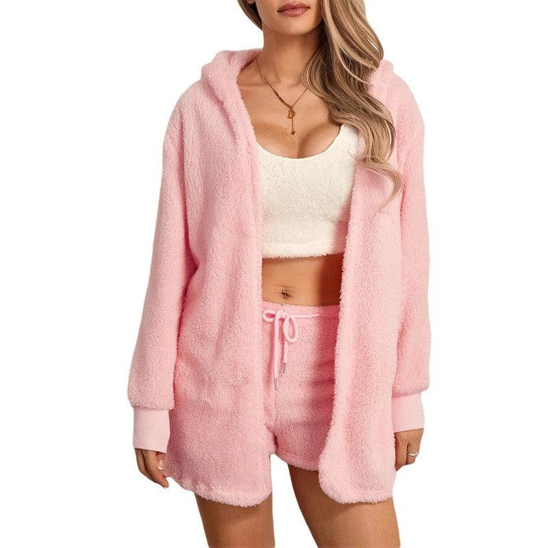 סט פיג'מת קטיפה רכה לנשים 3 חלקים | ג'סטה שופ | Jesta Shop