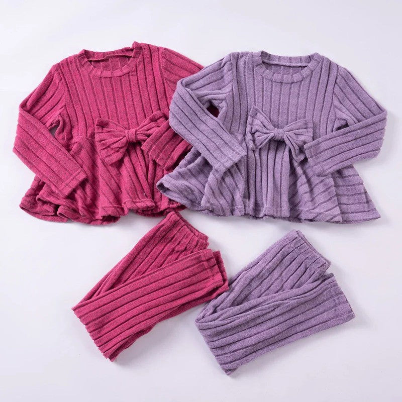 סט סריג ומכנס ארוך לילדות | ג'סטה שופ | Jesta Shop