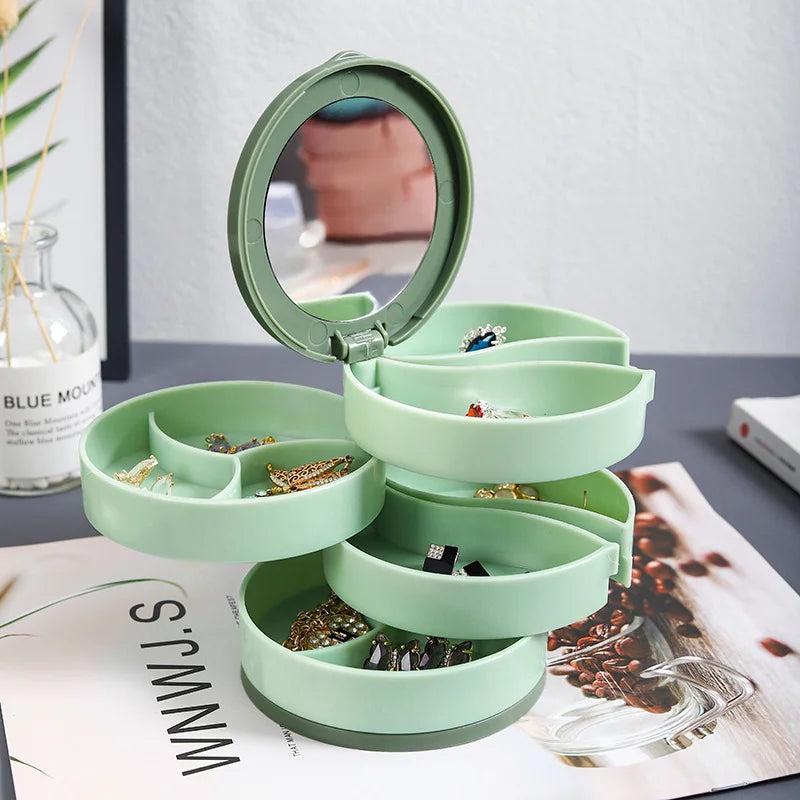 קופסת אחסון תכשיטים מסתובבת 4 קומות | ג'סטה שופ | Jesta Shop