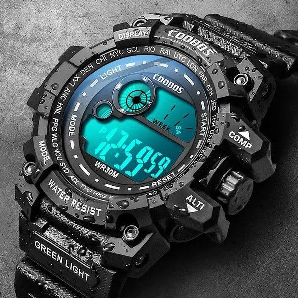 שעון יד טקטי לגברים בסגנון צבאי עמיד במים | ג'סטה שופ | JestaShop