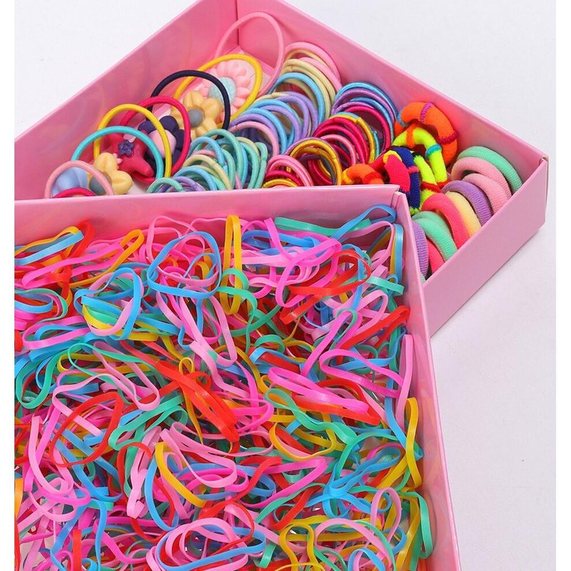 חבילת 1100 גומיות צבעוניות לשיער | ג'סטה שופ | Jesta Shop