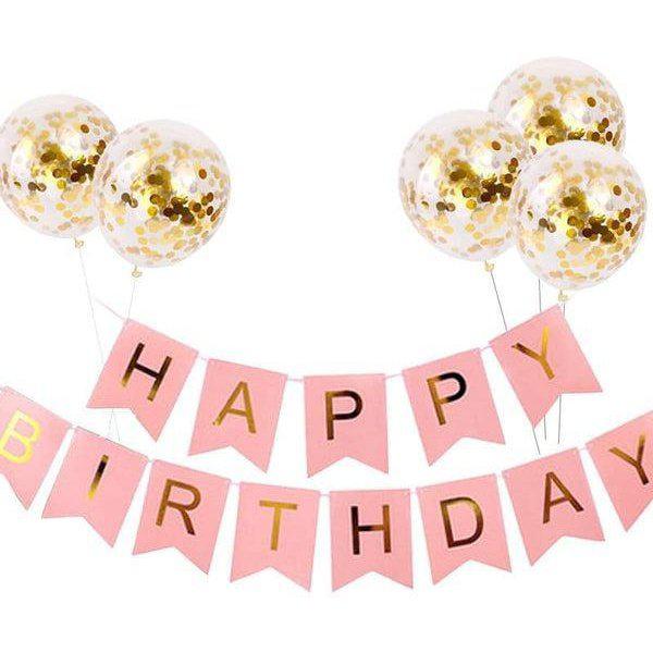 סט קישוטים ליום הולדת HAPPY BIRTHDAY | ג'סטה שופ | Jesta Shop