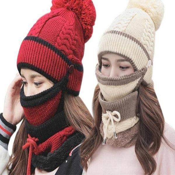 סט כובע צעיף ומסכה מושלם לחורף | ג'סטה שופ | Jesta Shop
