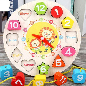 פאזל עץ שעון בסגנון חיות ומספרים | ג'סטה שופ | Jesta Shop