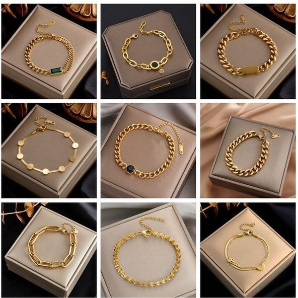 צמיד לאישה בצבע זהב בשילוב אבני חן | ג'סטה שופ | Jesta Shop