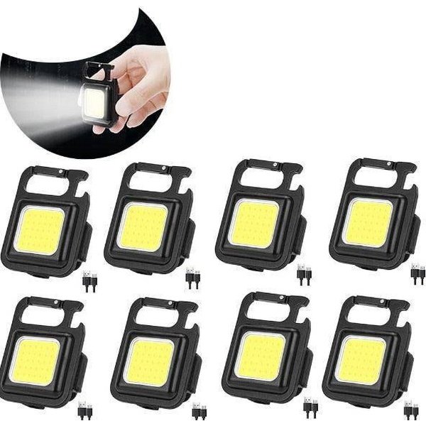 פנס LED עוצמתי נייד מחזיק מפתחות נטען USB | ג'סטה שופ | Jesta Shop