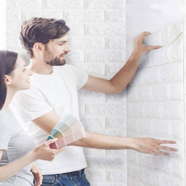 סט 15 מדבקות טפט לקיר בריקים תלת מימד | ג'סטה שופ | Jesta Shop