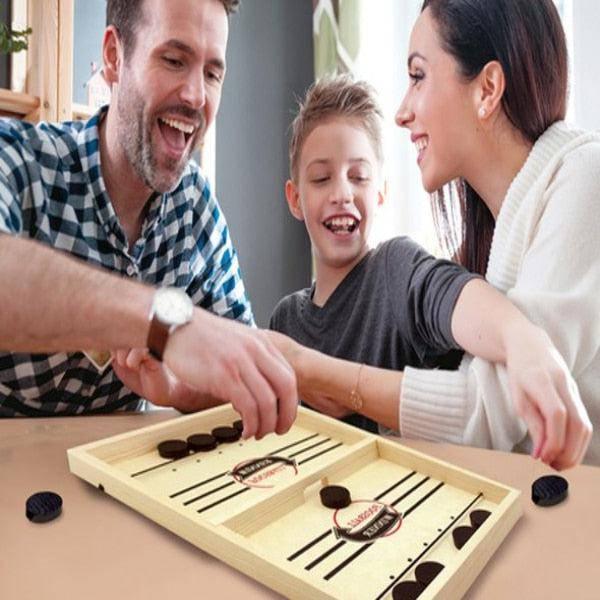 משחק הוקי שולחני דסקיות מעץ | ג'סטה שופ | Jesta Shop