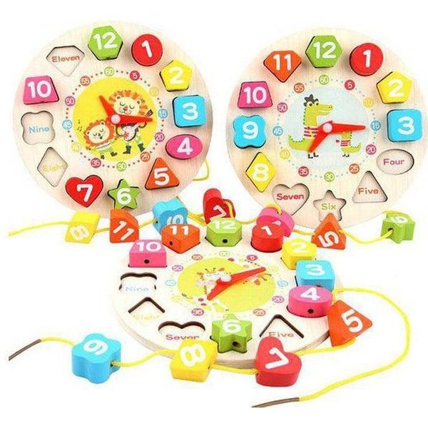 פאזל עץ שעון בסגנון חיות ומספרים | ג'סטה שופ | Jesta Shop