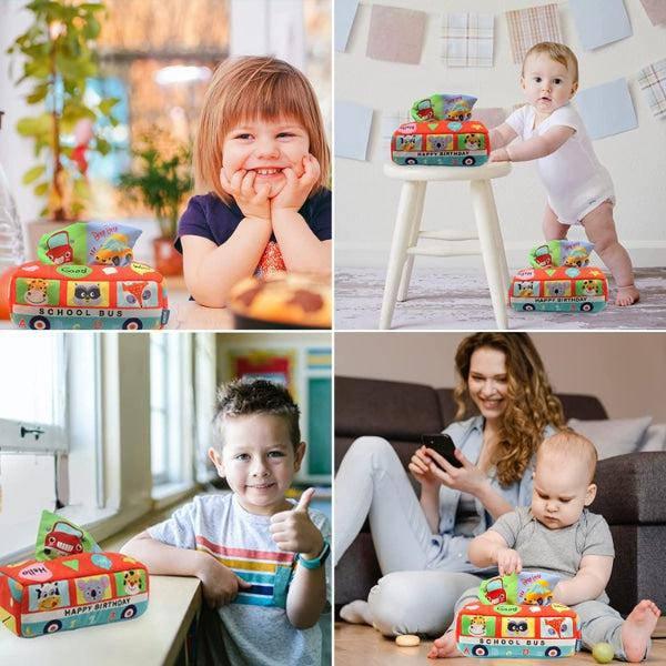 צעצוע קופסת רקמות לתינוק קופסת ממחטות בד | ג'סטה שופ | Jesta Shop