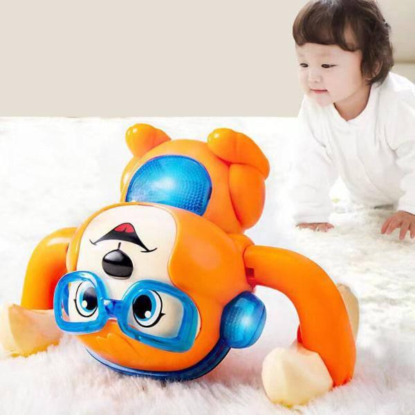 צעצוע חשמלי קוף אורקולי מתגלגל לעידוד זחילה | ג'סטה שופ | Jesta Shop