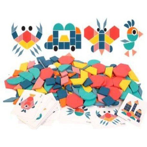 פאזל צורות גאומטריות דקורטיבי מעץ | ג'סטה שופ | Jesta Shop