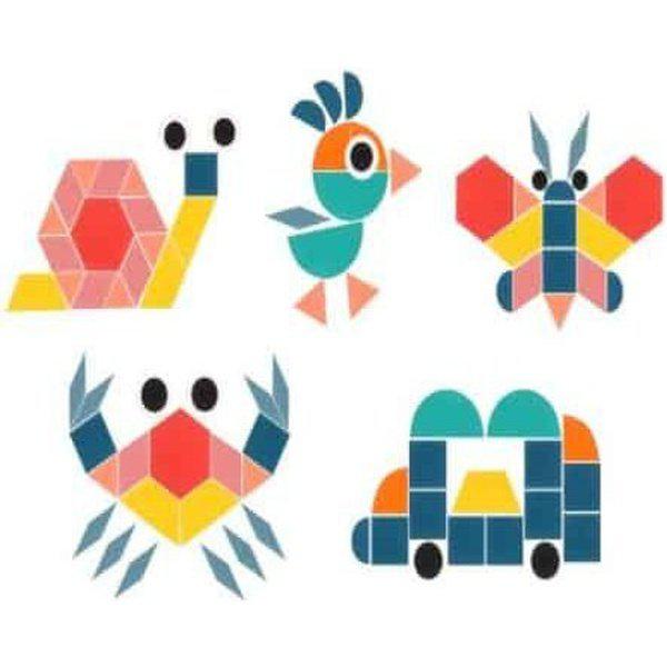 פאזל צורות גאומטריות דקורטיבי מעץ | ג'סטה שופ | Jesta Shop