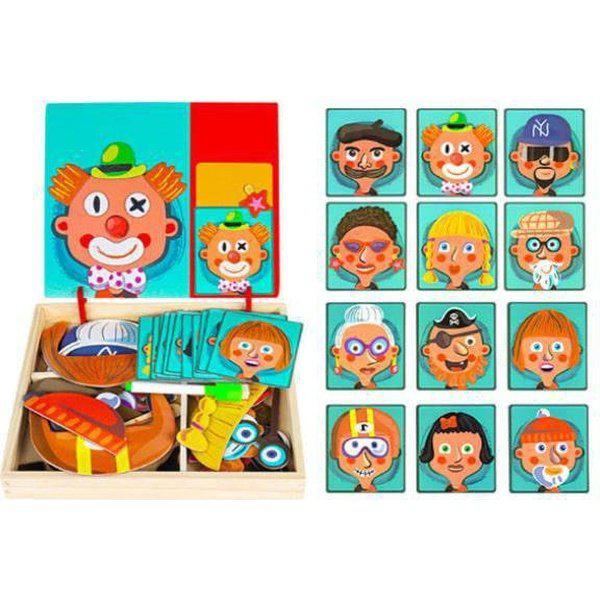 פאזל פרצופים מגנטי תלת מימד | ג'סטה שופ | Jesta Shop