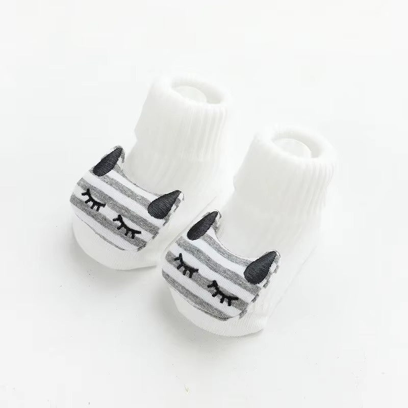 זוג גרביים נגד החלקה לתינוק בעיצוב בעלי חיים | ג'סטה שופ | Jesta Shop