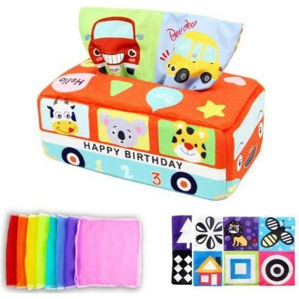 צעצוע קופסת רקמות לתינוק קופסת ממחטות בד | ג'סטה שופ | Jesta Shop