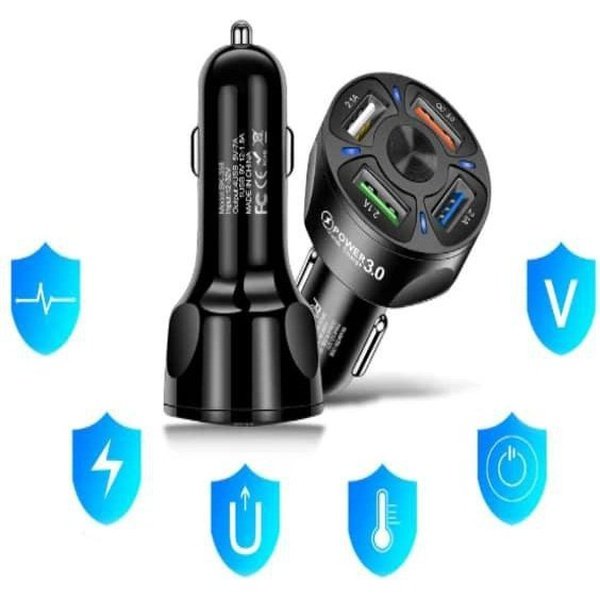 שקע USB מהיר לרכב 4 יציאות | ג'סטה שופ | Jesta Shop