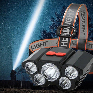 פנס ראש מתכוונן 5 נורות LED | ג'סטה שופ | Jesta Shop