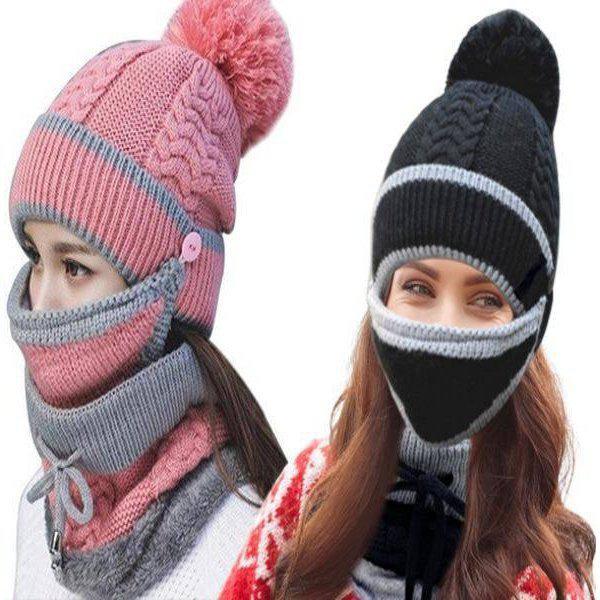 סט כובע צעיף ומסכה מושלם לחורף | ג'סטה שופ | Jesta Shop