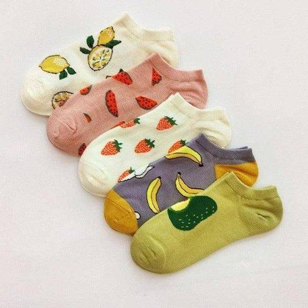 סט 5 זוגות גרביים מגניבות לנשים בסגנון פירות | ג'סטה שופ | Jesta Shop